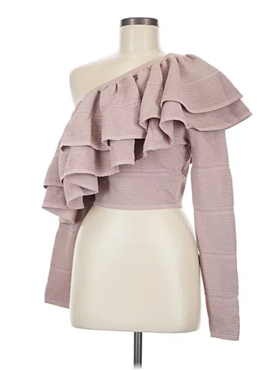 Pre-owned Keepsake Long Sleeve Blouse In Brown