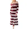 Keepsake Nicole Sweater Dress In Red/white In Red
