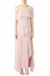 Keepsake Ruffle Gown In Blush In Gold