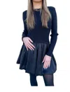 Keepsake So Charmed Sweater Mini Dress In Black In Black