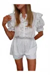 Keepsake Sugarfield Lace Romper In Off White In White