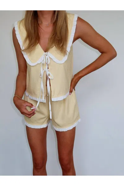 Keepsake Sunbeam Ruffle Set In Yellow/white
