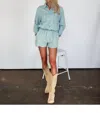 Keepsake Sunday Stroll Tencel Shorts In Blue