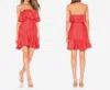 Keepsake The Label Radar Ruffle A-line Strapless Mini Dress In Red In Red