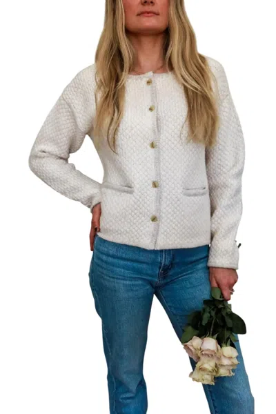Keepsake Uptown Luxe Boucle Jacket In Off-white