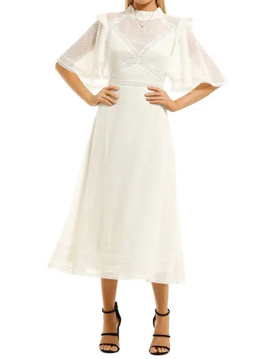 Keepsake Way Back Dress In Porcelain In White