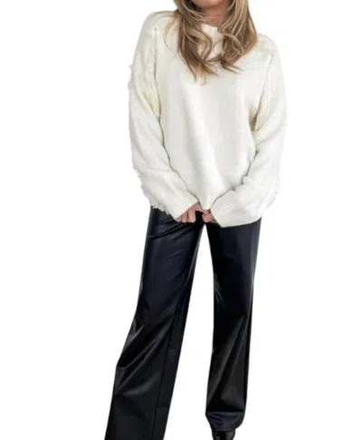 Keepsake Willow Fringe Sweater In Soft Ivory In Multi