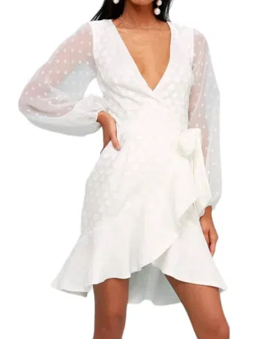 Keepsake Wrap Dress In White | ModeSens
