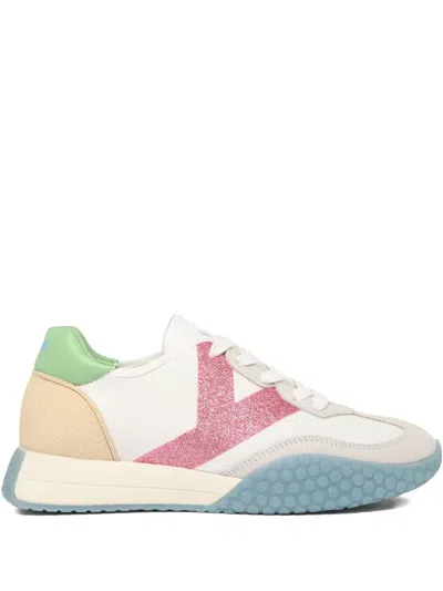 Keh-noo Glitter-embellished Sneakers In Multi