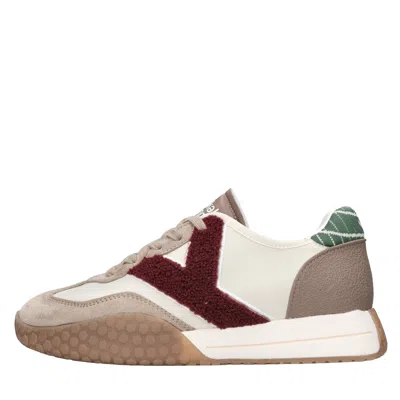 Keh-noo Beige Leather-blend Patchwork Sneakers In Animal Print