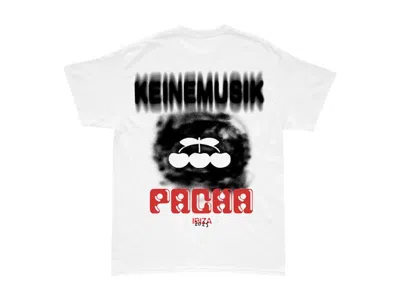 Pre-owned Keinemusik Men's  X Pacha Blurry Cloud Cherry 2025 Tee Shirt In White