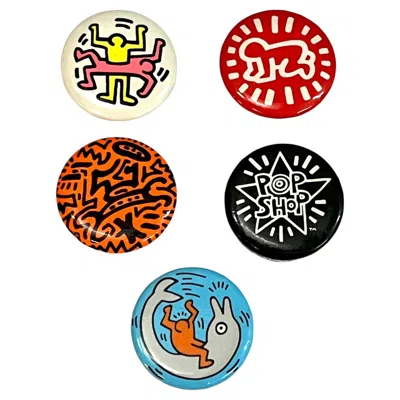 Pre-owned Keith Haring 1980s  Pop Shop Pins In Sand