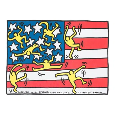 Pre-owned Keith Haring 1988  - American Music Festival - Nyc Ballet Original Vintage Poster In Blue