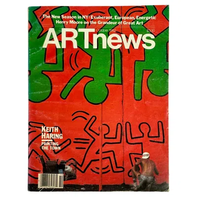 Pre-owned Keith Haring Artnews 1982 ( Mural) In Red