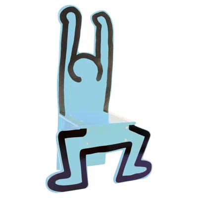 Pre-owned Keith Haring Child's Chair By  In Bright Blue