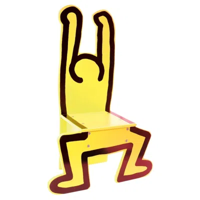 Pre-owned Keith Haring Child's Chair By  In Bright Yellow