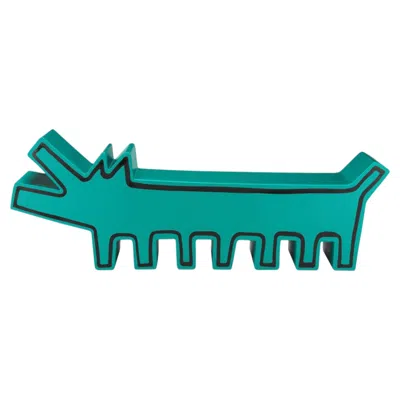Pre-owned Keith Haring Gufram Dog Sculptural Bench / Pouf / Seat By  For Luna Luna In Blue