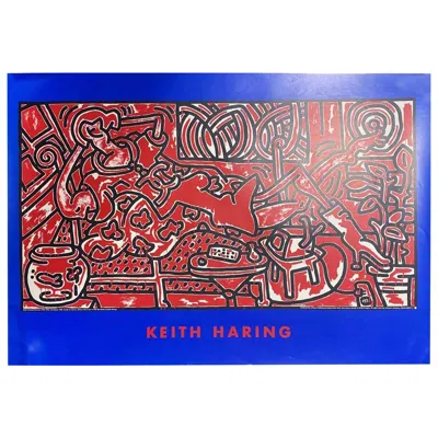 Pre-owned Keith Haring Vintage Nyc Pop Shop Te Neues Art Lithograph Poster Red Room, 1993