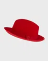 Keith James Men's King Fedora Hat In Red