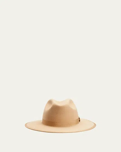Keith James Men's Queen Red-brim Wool Fedora Hat In Neutral