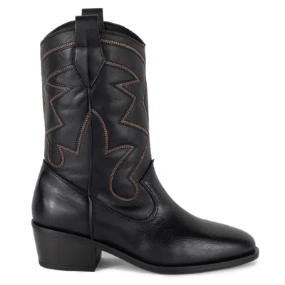 Keith Scarrott Shoes Women's Agnano Black Cowboy Boot
