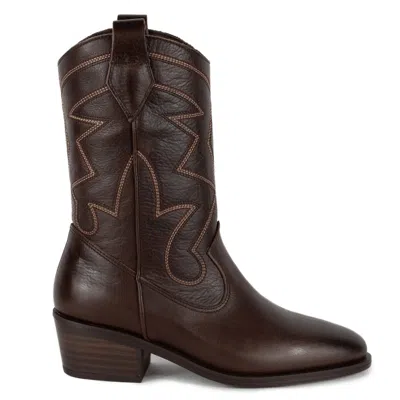 Keith Scarrott Shoes Women's Agnano Brown Cowboy Boot