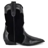 Keith Scarrott Shoes Women's Arzano Black Suede Cowboy Boot In Black