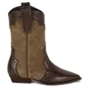 Keith Scarrott Shoes Women's Arzano Brown Suede Cowboy Boot In Brown