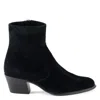 Keith Scarrott Shoes Women's Asinara Black Suede Ankle Boot In Black