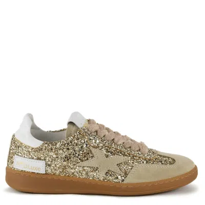 Keith Scarrott Shoes Women's Bitetto Gold Glitter Trainer