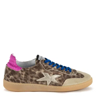 Keith Scarrott Shoes Women's Bitonto Leopard Trainer In Black/blue/brown/pink/yellow