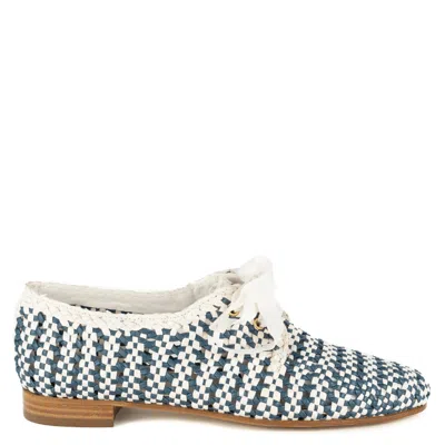 Keith Scarrott Shoes Women's Blue / White Ravello Navy & White Lace Up In Multi