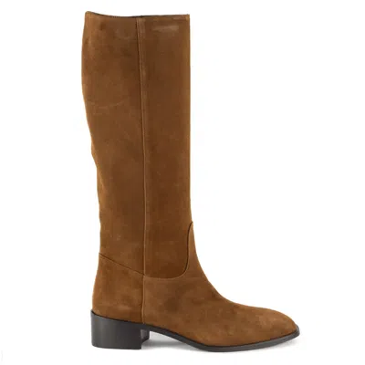 Keith Scarrott Shoes Women's Brown Casoria Tan Suede Knee Boot