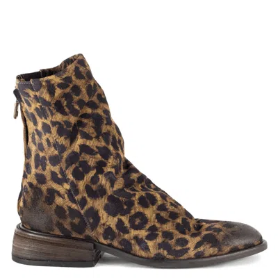 Keith Scarrott Shoes Women's Brown Este Leopard Suede Ankle Boot