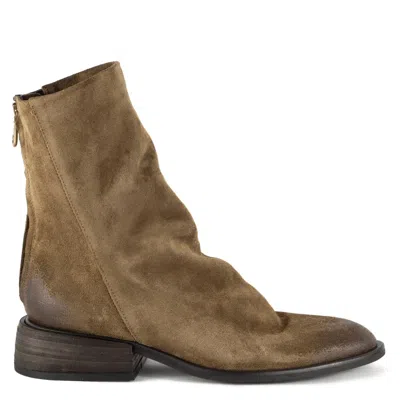 Keith Scarrott Shoes Women's Brown Este Tan Suede Ankle Boot