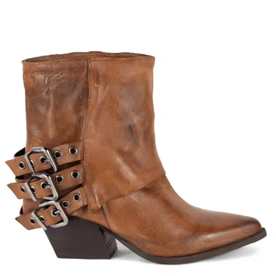 Keith Scarrott Shoes Women's Brown Grasso Tan Ankle Boot