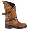 Keith Scarrott Shoes Women's Brown Livia Tan Biker Boot In Brown
