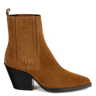 Keith Scarrott Shoes Women's Brown Monti Tan Suede Ankle Boot