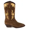 Keith Scarrott Shoes Women's Brown Zoccolo Tan Cowboy Boots In Brown