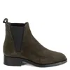 Keith Scarrott Shoes Women's Londra Brown Suede Chelsea Boot In Brown