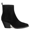 Keith Scarrott Shoes Women's Monti Black Suede Ankle Boot In Black