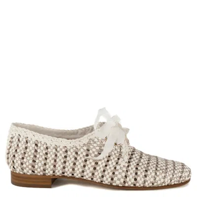 Keith Scarrott Shoes Women's Neutrals Ravello Taupe & White Lace Up