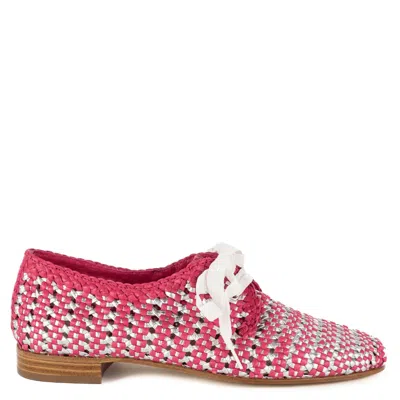 Keith Scarrott Shoes Women's Pink / Purple Ravello Pink & Silver Lace Up In Multi