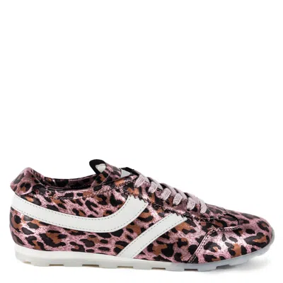 Keith Scarrott Shoes Women's Pink / Purple Sottile Pink Leopard Trainer In Pink/purple