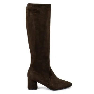 Keith Scarrott Shoes Women's Turin Brown Suede Knee Boot