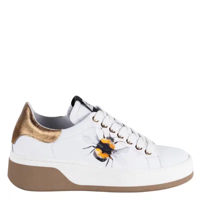 Keith Scarrott Shoes Women's White Calabrone Bee Trainer