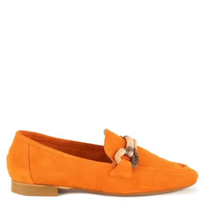 Keith Scarrott Shoes Women's Yellow / Orange Goro Orange Snaffle Loafer In Yellow/orange