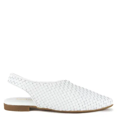 Keith Scarrott Shoes Women's Zanardi White Woven Slingback