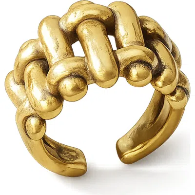 Kellery Chunky Link Ring In Gold