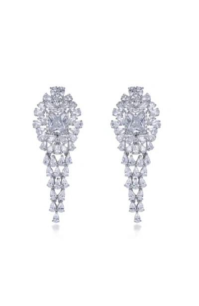 Kellery Lunar Oath Grand Gala Cascading Earrings In Silver